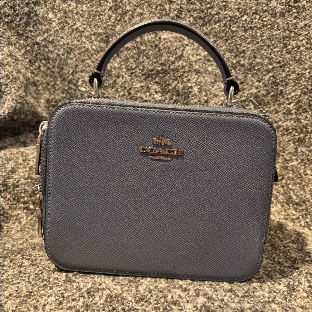 Coach periwinkle box crossbody bag